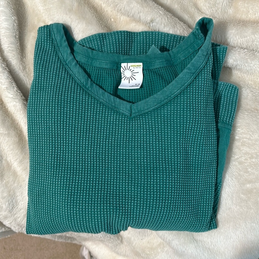 Aerie waffle knit sweater